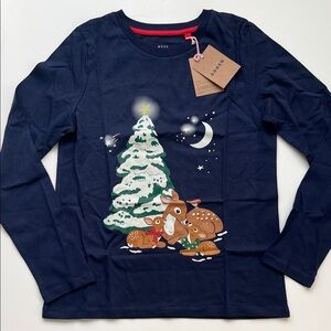 Mini Boden Christmas Deer Shirt- ✨Glow in the Dark✨
